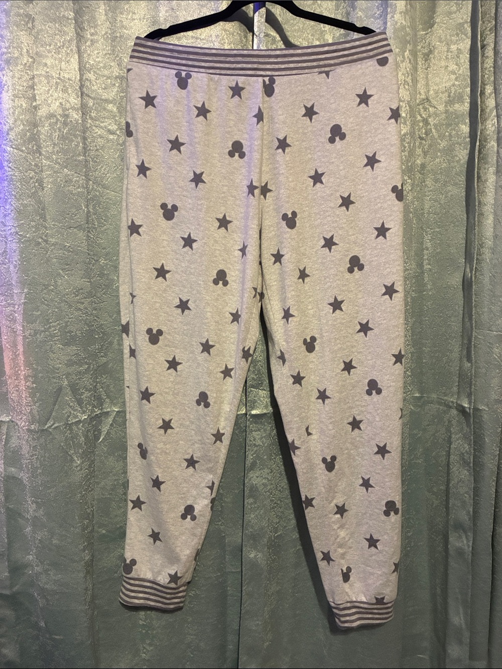 Grey Star & Mickey Print Pajama Pants